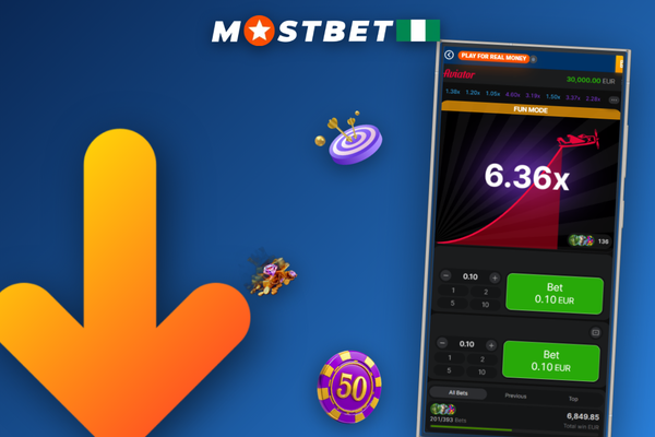 Mostbet Aviator login screen on mobile showing a 2.35x mid-flight multiplier